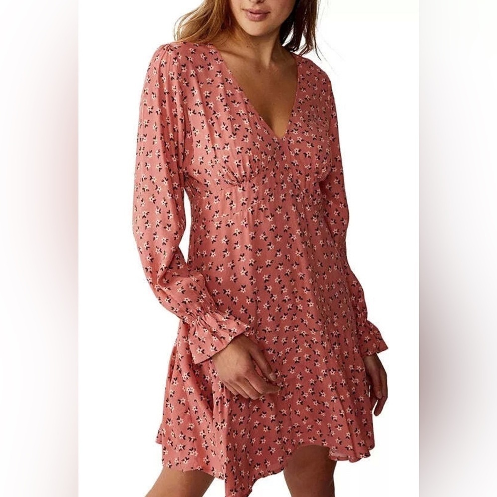 Cotton On long sleeve floral mini dress, medium